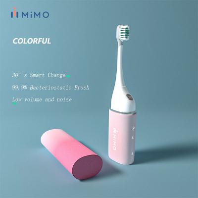 China New Design 360 Super Low Noise Electric Sonic Sonic Slim Silicone Toothbrush Travel Ultrasonic Set 1000 MOQ 700mAh Battery for sale