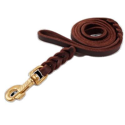 China Wholesale Leather Small, Medium and Large Quick Release Dog Chain Dog Training Special Cowhide Dog Leash Pet Collars Dog Harness for sale