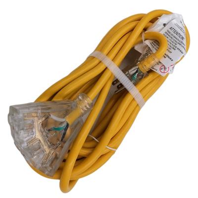 China Multi-outlet 14/3 industrial equipment 50 foot extension cords for sale