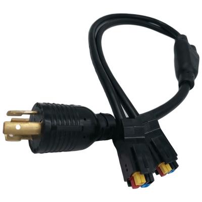 China Industrial Equipment NEMA L7-30P Y Splitter Mains Cord Customizable for sale