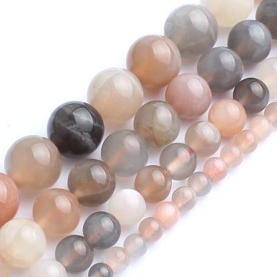 China Making Natural Stone Jewelry Necklace Bracelet Earring Beads 4/6/8/10mm Mixed Sunstone Moonstone Beads For Jewelry Making DIY for sale