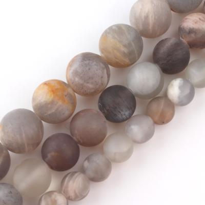 China Making Jewelry Necklace Bracelet Earring 6MM-10MM Natural Stone Round Dull Polish Black Sunstone Beads Loose Beads For Jewelry Making Diy for sale