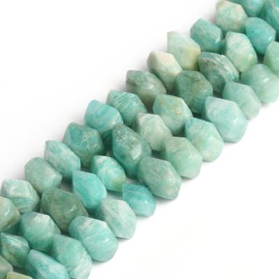 China Jewelry Necklace Bracelet Earring Making 6*11MM Special Cut Irregular Natural Amazonite Stone Beads For Jewelry Making Diy Bracelet for sale