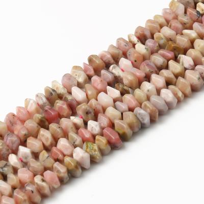 China Wholesale 6*11MM Jewelry Necklace Bracelet Earring Making Irregular Pink Opal Beads Special Cut Loose Stone Beads For DIY Jewelry Making for sale