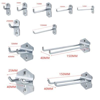 China Durable Steel Garage Storage Double Utility Hooks Heavy Duty For Power Tools Organizing Ladders Bulk Items for sale