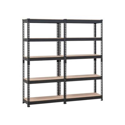 China 5 Tier Kitchen Premium Durable Metal Material Shelving Universal Adjustable Garage Storage Rack for sale