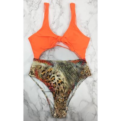 China 2021 breathable solid sexy bikini manufacturer sexy solid bikini manufacturer direct wholesale tank top leopard print panties swimwear tie knot for sale