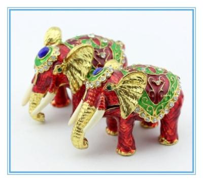 China Elephant shape Metal jewelry box for decoration for sale