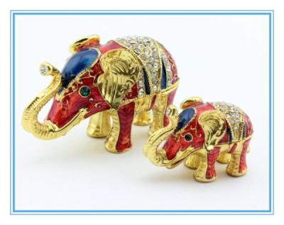 China Elephant Mother and Son Jewelry box for decoration for sale