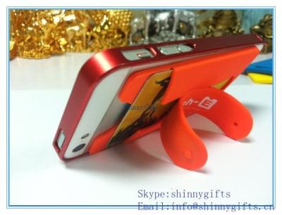 China 2014 silicon new promo gifts phone standard for iphone sumsung with card holder for sale