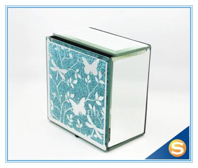 China Butterfly Design Mirror Glass Jewelry Box Wedding Favor Collective for sale