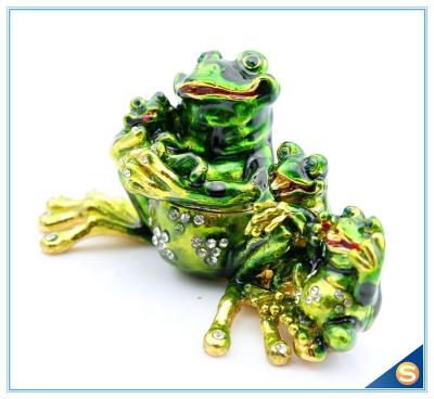 China Hot Sale Lovely Frog Trinket Box Fashion Jewelry Box For Family's Gift SCJ808 for sale