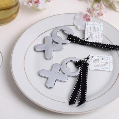 China Hugs & Kisses from Mr. & Mrs. Wedding Bottle Openers for sale