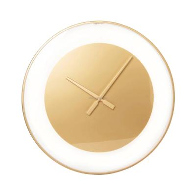 China Europe Yiju Gold Modern Wall Clock Living Room Home Decorative Decor For Luxury Wall Clock OEM Manufacture for sale