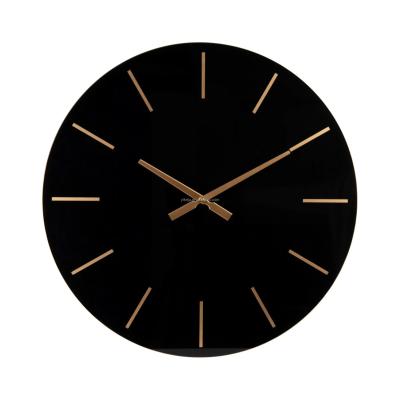 China Europe Yiju Black Mirror Modern Wall Clock Living Room Home Decorative Decor For Luxury Wall Clock OEM Manufacture for sale