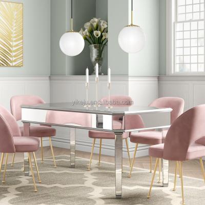 China Modern Modern Mirrored Dining Table Square Dining Table Living Room Furniture OEM Manufacturing Excellent for sale