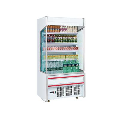 China Multideck Open Front Refrigerator Single-temperature Air Cooling Factory Outlet Upright Refrigerator Display Refrigerator with Air Curtain for Supermarket for sale