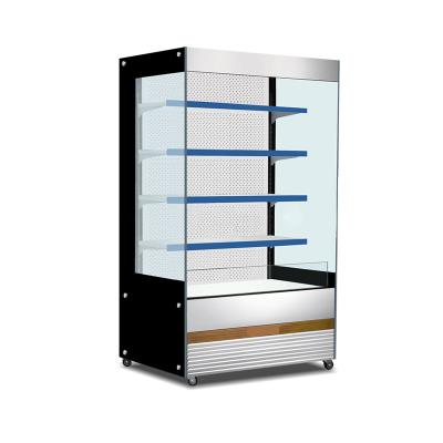 China Single-temperature Supermarket Open Air Beverage Display Fridge Commercial Refrigerator Front Display Cooler for sale