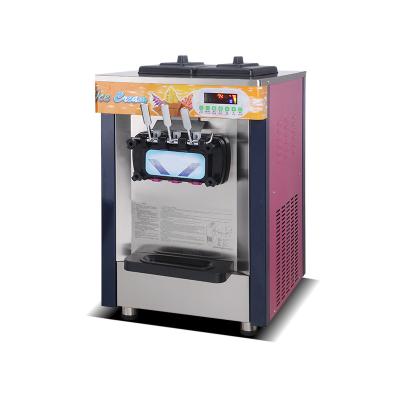 China Snack Factory 3 Flavors For Frozen Yogurt Commercial Ice Cream Machine Soft Serve Snack Table Top Sale Maid Maker for sale