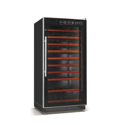 China Commercial Red Wine Cooler Cabinet 220V Compressor Fridge Wine Fridge for Hotel/Home with LED 65-84bottles for sale