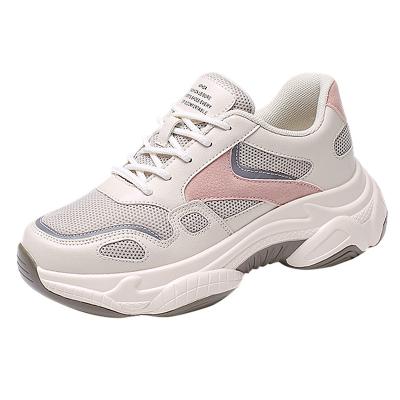 China Lightweight Custom Comfortable Pink Beautiful Styles Sneaker Sports Platform Shoes For Women for sale