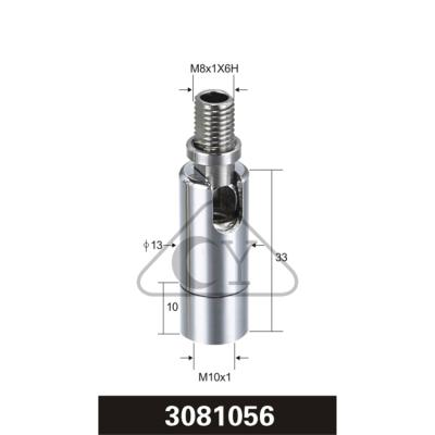 China 3081056--M8 outside thread and M10 inside thread swivel joint / universal joint use for light duty 3081056 for sale