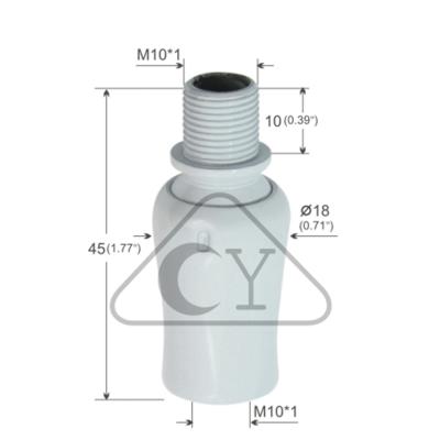 China 3081035--Max diameter 18/white plating swivel joint use for lamp/led/light system 3081035 for sale