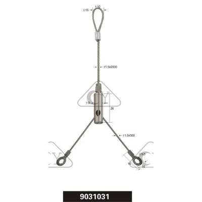 China Simple Design Self-Contained Wire Rope Clamp Adjuster Hook Lighting Cable Freestanding Choice Aerial Clamp for sale