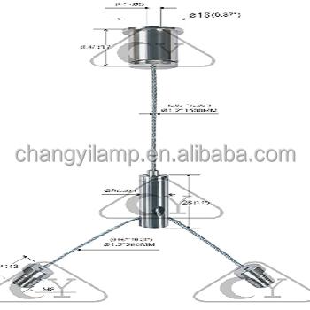 China Popular Double Micro Suspension Kit Adjustable Light Suspension Kit Light / Normal Led / Lamp Clamp for sale