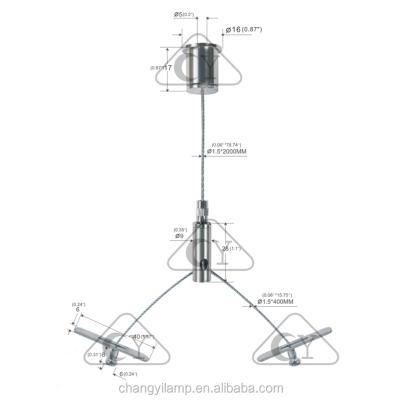 China Custom Lighting Lamp Accessories Suspension Kit For LED Lighting Panel / Lamp for sale