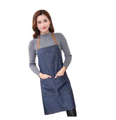 China NEW ARRIVAL low price durable blue black hairdresser_apron customized logo apron for sale