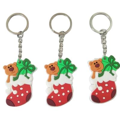 China Promotion/Festival/Souvenir Gifts - Santa Claus Chains 13 Years Factory Custom Stock 2d Xmas 3d PVC Rubber Key Chains Other Rubber Key Chains for sale