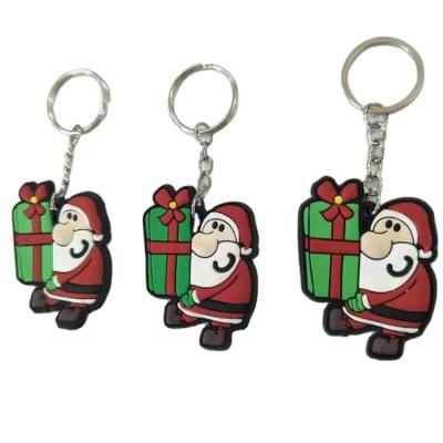 China Promotion/Festival/Souvenir Gifts - Promotional Key Holder Christmas Santa Claus Key Chains Free Sample Gift PVC Rubber Key Chains for sale