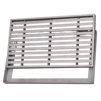 China Minimalist China Hardware Commercial Stainless Steel Black Brass Drain Grid Drainage With Frame Base For Swimming Pool for sale