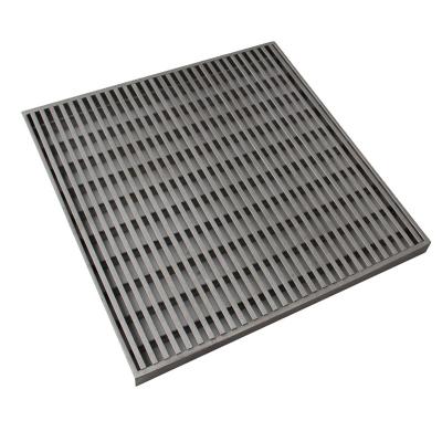 China Factory Supplier Modern Stainless Steel Heel Guard Grating Drain Cover For Floor Mat With Frame Base for sale