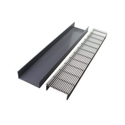 China China Supplier Traditional New Design Anti-UV Stainless Steel Grate With Linear PVC Channel Floor Drain System for sale