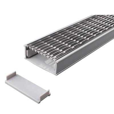 China China Supplier Modern SS304 316 Modern Waste Plastic Floor Drain Grate Linear Drainage With Watermark for sale