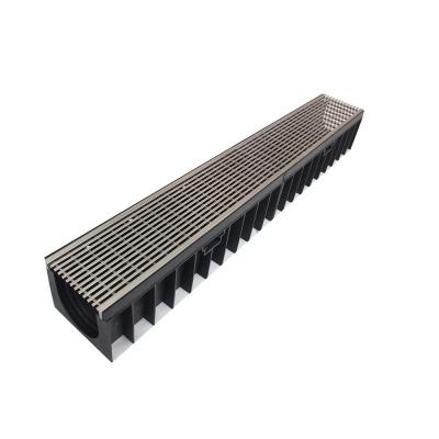 China Durable HDPE Stainless Steel Grate Linear Drainage Floor Kitchen Drain Pipe for sale