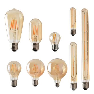 China Hot Amazon Sale 6 Morden LED Filament Bulb Pack ST64 E27/E26 Vintage LED Edison Bulb 6W 120V LED Glass Filament Bulb Antique Bulb For Home Decor for sale