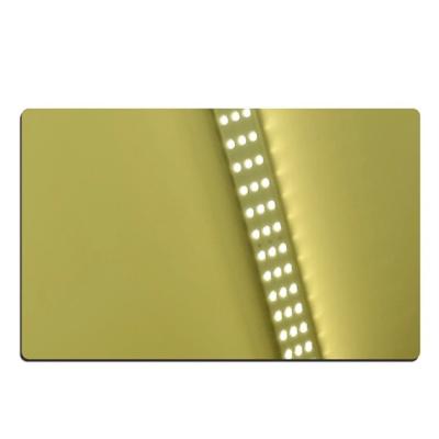 China Construction 201 304 316 410 430 8K Decorative Stainless Steel Sheet Ti-Yellow SS Mirror Color Stainless Steel Sheet [Customizable] for sale