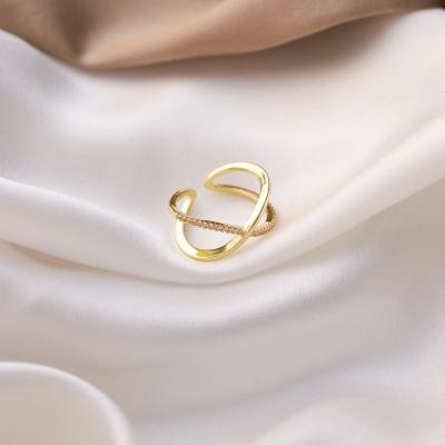 China JUHU Ring Women Fashion Personality Japanese Light Luxury Central Institute of Statistics Ring Opening Ring Tide Simple Cold FASHIONABLE for sale