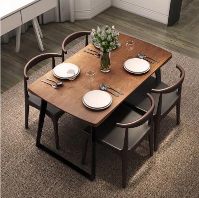 China Newest high quality tables and chairs (height) adjustable hot sale for restaurant table metal wood top frame wooden dining table for sale