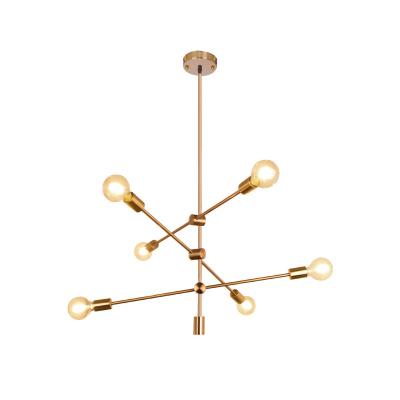 China New Fashion Design G9 Modern Luxury Living Room Nordic Iron Gold Glass Led Modern Chandelier for sale