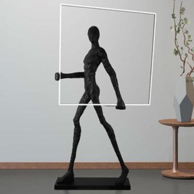 China Lobby Hotel Sculptural Human Floor Lamp Modern Human Sculpture Lamp Decoration for sale