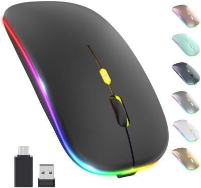 China 1200 DPI Light Mute A2 LED Metal Silent Optical Mouse Mice and USB Wireless Receiver for PC Laptop Computer for sale