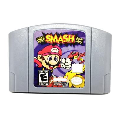 China Fun In USA NTSC Version English Video Games N64 Running Retro Games Super Smash Bros for sale