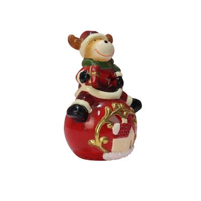 China Creative America Lovely Resin Christmas Reindeer Crafts For Gifts for sale