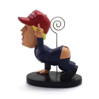 China Custom resin America people doll funny bobblehead famous Donald Trump flip head for sale