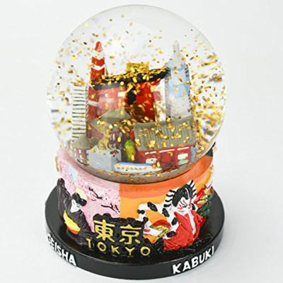 China Japan Resin Japan Souvenirs Snow Globes for sale