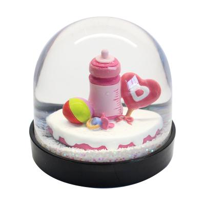 China Public Care Bottle Acrylic Souvenir Empty Snow Globe Plastic for sale